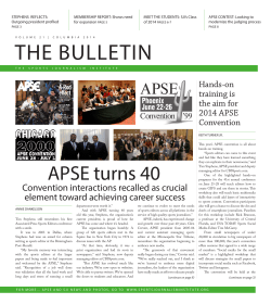 APSE Bulletin - Sports Journalism Institute