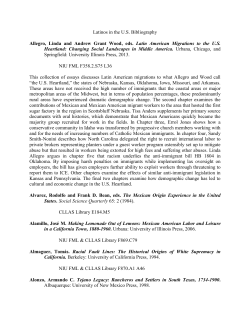 Latinos in the U.S. Bibliography Allegro, Linda and Andrew Grant