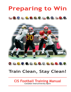 CIS Football Training Manual