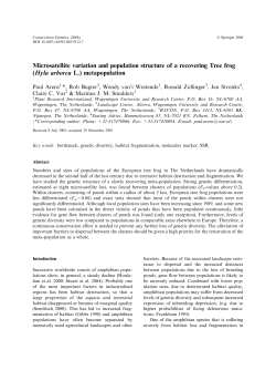Microsatellite variation and population structure of a recovering Tree