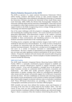 ACFR Marine Thesis Topics - Australian Centre for Field Robotics