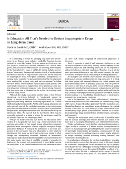 Is Education All That`s Needed to Reduce Inappropriate Drugs in