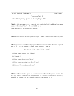 Problem Set 8 - Cornell Math