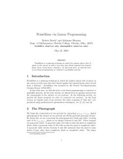 Pointillism via Linear Programming