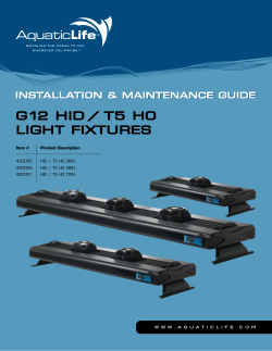 g12 hid / t5 ho light fixtures