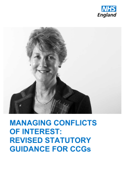 Managing Conflicts of Interest: Revised Statutory