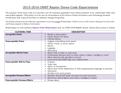2015-2016 DSST Raptor Dress-Code Expectations