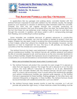 the ashford formula and salt intrusion
