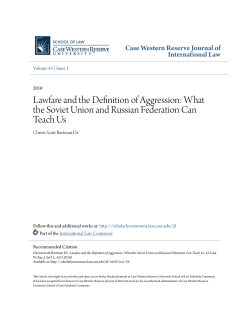 Lawfare and the Definition of Aggression: What the Soviet Union