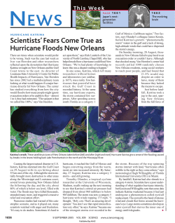 Scientists` Fears Come True as Hurricane Floods New Orleans