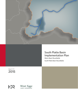 Executive Summary - South Platte Basin – Implementation Plan