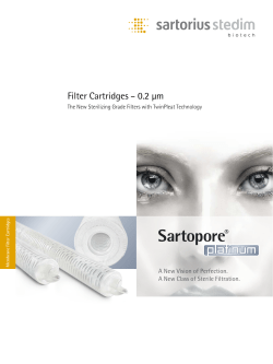 Filter Cartridges &ndash; 0.2 &micro;m