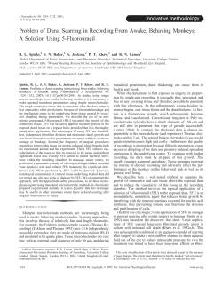 Problem of Dural Scarring in Recording From Awake, Behaving