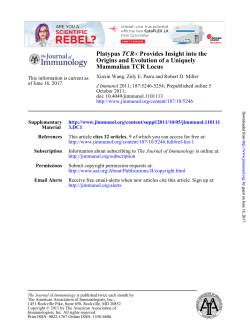 Mammalian TCR Locus Origins and Evolution of a Uniquely