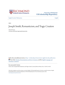 Joseph Smith, Romanticism, and Tragic Creation