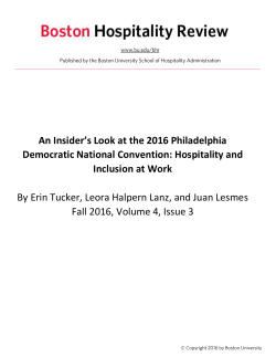 An Insider`s Look at the 2016 Philadelphia Democratic National