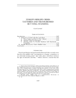 tinker`s midlife crisis: tattered and transgressed but still standing