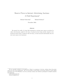 Reserve Prices in Internet Advertising Auctions: A Field Experiment