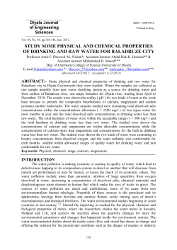 study some physical and chemical properties of drinking and raw