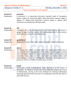 H4 History of Mathematics R4 G4