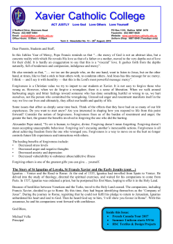 August 26 - Xavier Catholic College