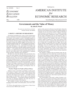 EEB 5.99 - Value of Money - American Institute for Economic