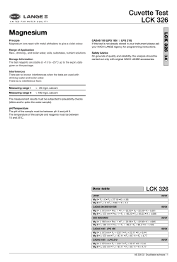 Cuvette Test LCK 326 Magnesium