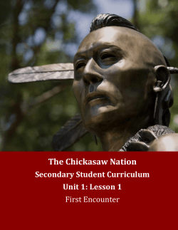 The Chickasaw Nation Secondary Student Curriculum: First Encounter