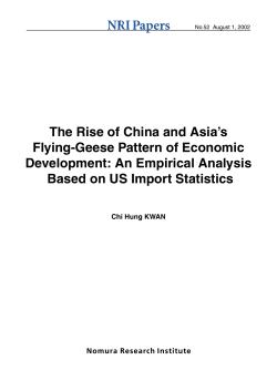 The Rise of China and Asia`s Flying