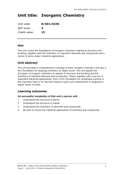 Unit title - Edexcel