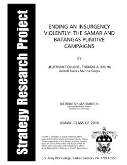 ending an insurgency violently - Defense Technical Information Center