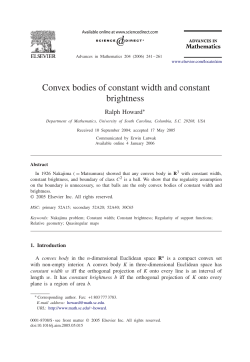 Convex bodies of constant width and constant brightness
