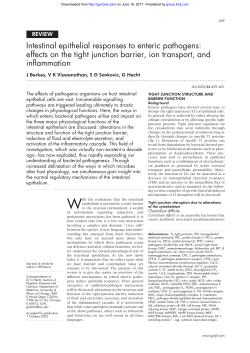 Intestinal epithelial responses to enteric pathogens: effects on