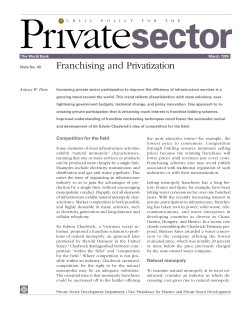 Franchising and Privatization