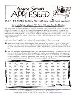 Spring Into Spring &mdash; Working With Words With More Than One