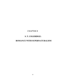 chapter ii st coleridge: romance with supernaturalism