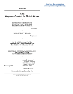 Brief of respondent for District of Columbia v. Heller, 07-290