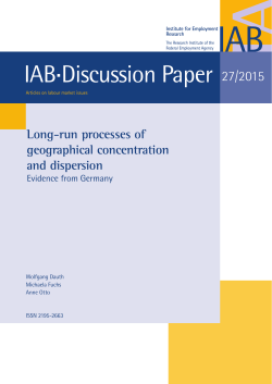 Long-run processes of geographical concentration and