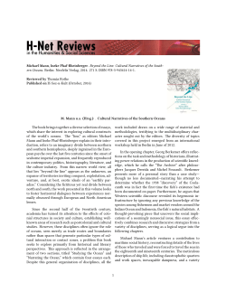 M. Mann ua (Hrsg.): . Cultural Narratives of the Southern - H-Net