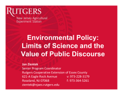 The Limits of Science - Rutgers Environmental Stewards