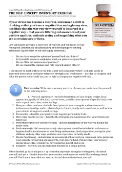 the self concept inventory exercise