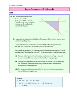 11. (a) The diagram shows the lines l: 2x + 3y &ndash; 6
