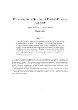 Privatizing Social Security: A Political