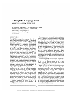 TRANQUIL: A language for an array processing computer
