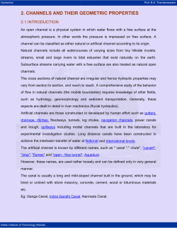 2. channels and their geometric properties