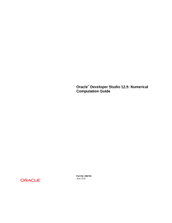 Oracle&reg; Developer Studio 12.5: Numerical Computation Guide