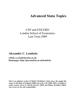 Advanced Stata