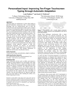 Personalized Input: Improving Ten-Finger
