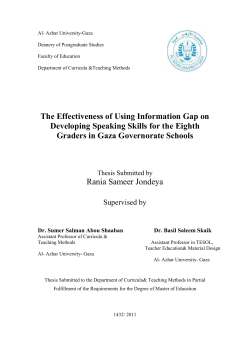 The Effectiveness of Using Information Gap on Developing