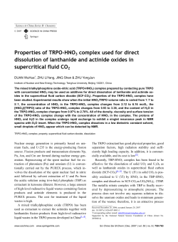 Properties of TRPO-HNO3 complex used for direct dissolution of